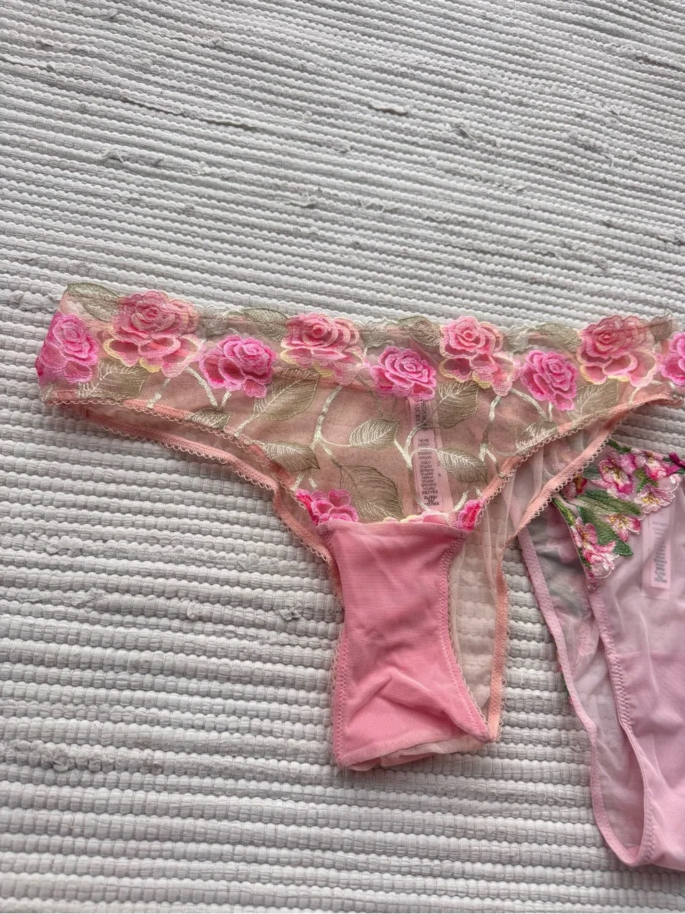 Victoria’s Secret XL Embroidered Brazilian Panty Bundle 2-Piece Set NWT
